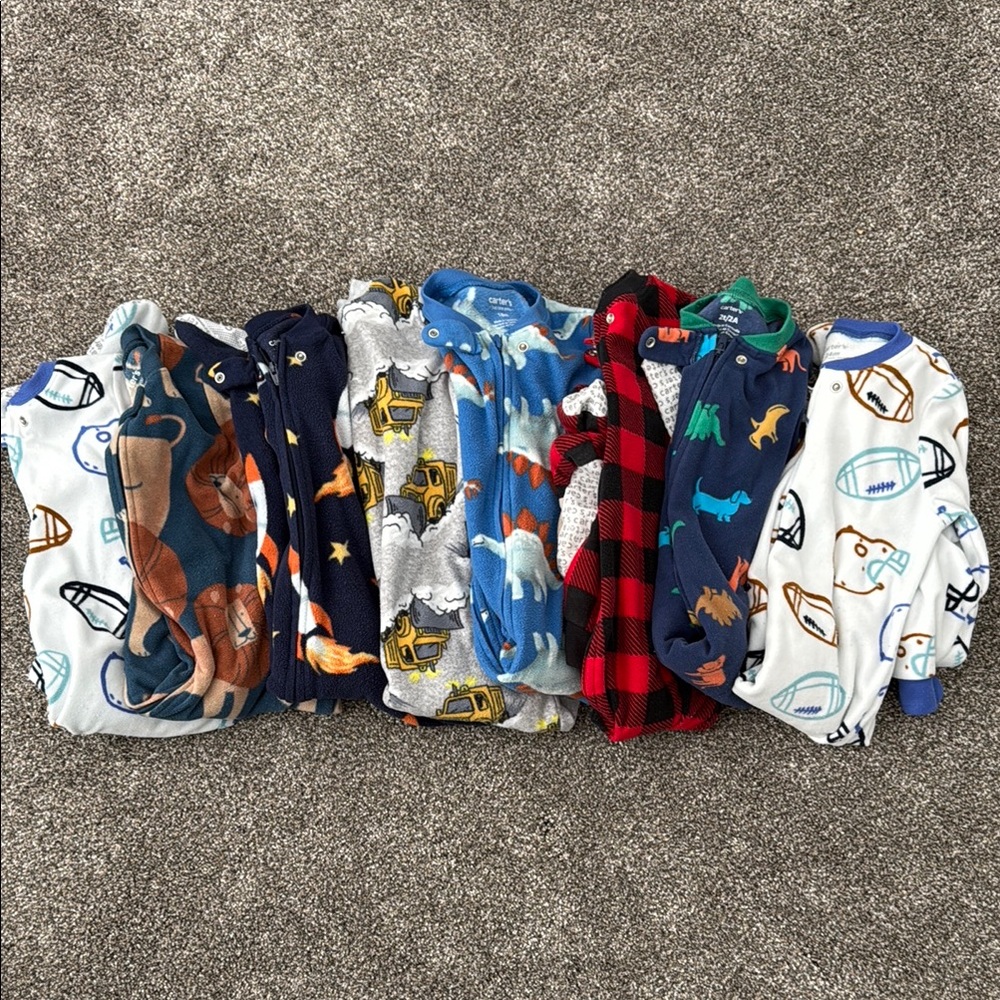 Carters fleece footie bundle